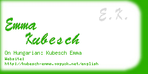 emma kubesch business card